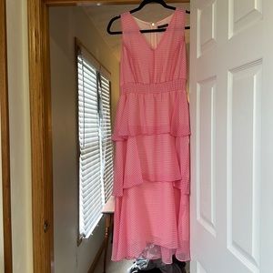 NWOT never worn Tommy Hilfiger pink gingham tiered dress